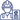 Vector icon of a construction professional or architect in a hard hat holding blueprints for a residential building.